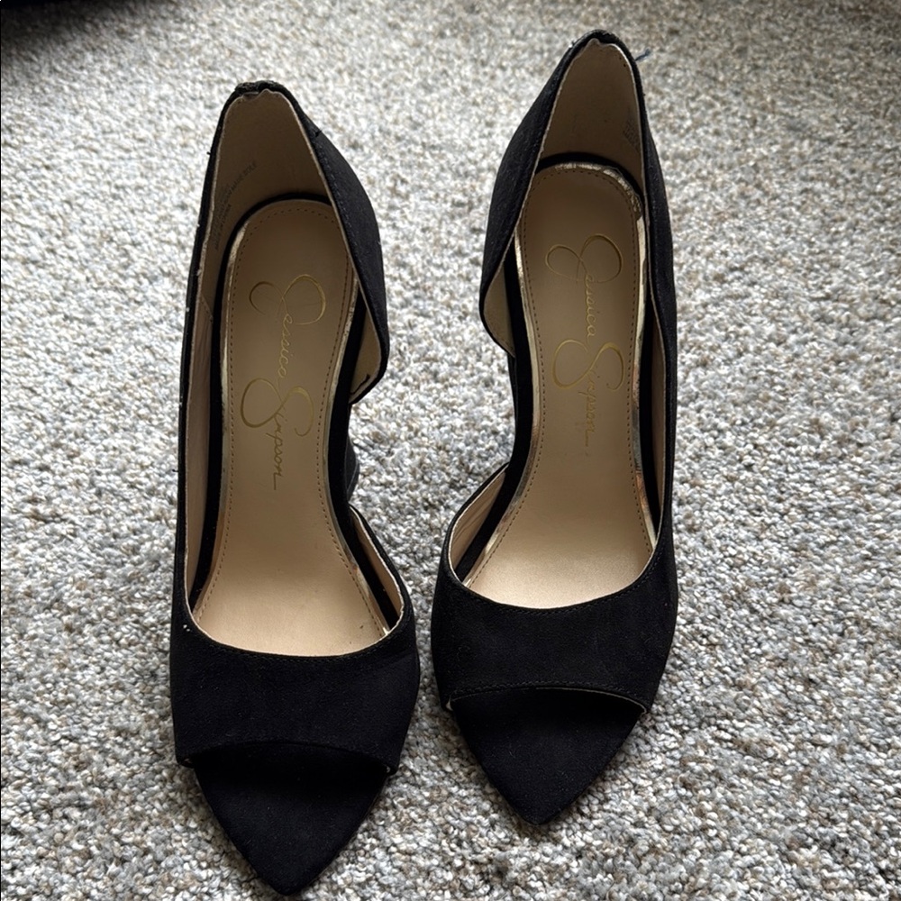 Jessica Simpson Black d'Orsay Heels